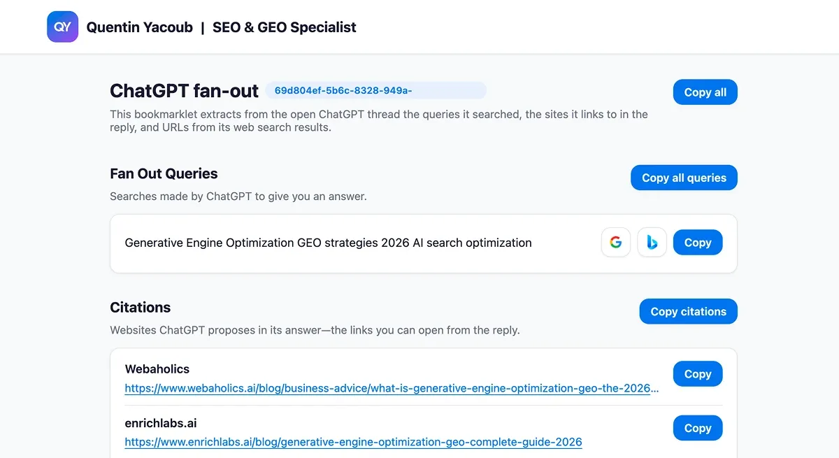 Script Query Fan-out ChatGPT 5.3/5.4